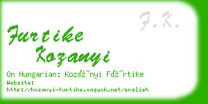 furtike kozanyi business card